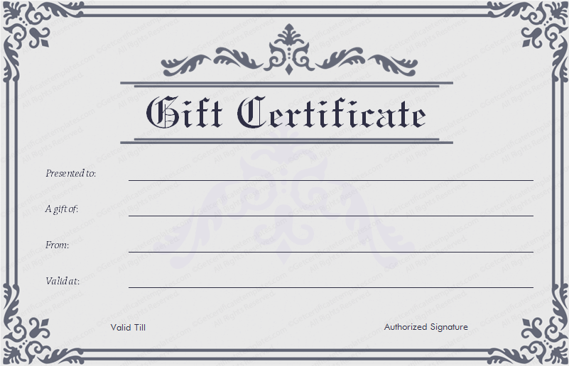 Blank gift certificate template free download gift certificate